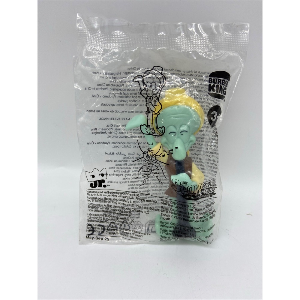 Burger King Toy Squidward Green SpongeBob Movie Search for SquarePants 2025